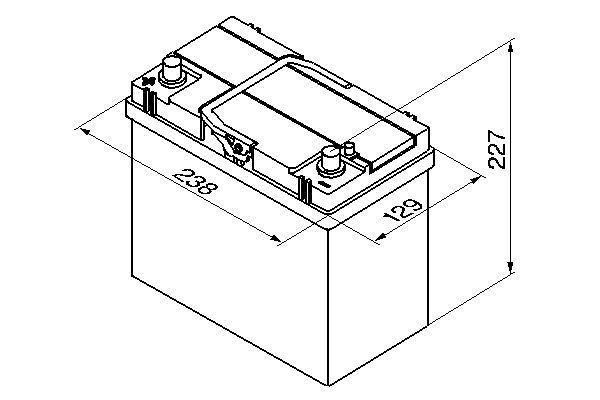 BATTERIA AUTO BOSCH S4022 0092S40220 45 AH 330A 238x129x227