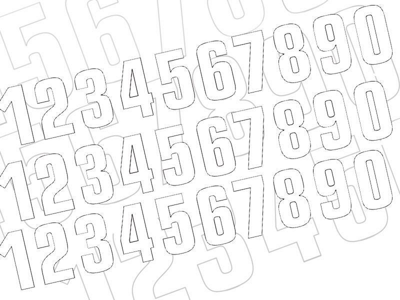Numeri Di Carrera Blanco-Pack Di 3 Unità BLACKBIRD PVC 5047/10/6
