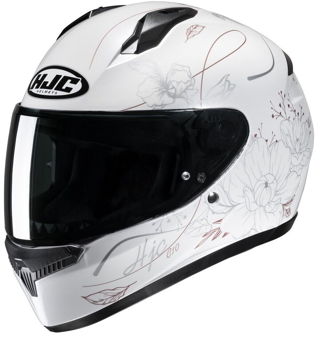 CASCO HELMET MOTO INTEGRALE HJC C10 EPIK MC8 BIANCO FIORI TG XXS