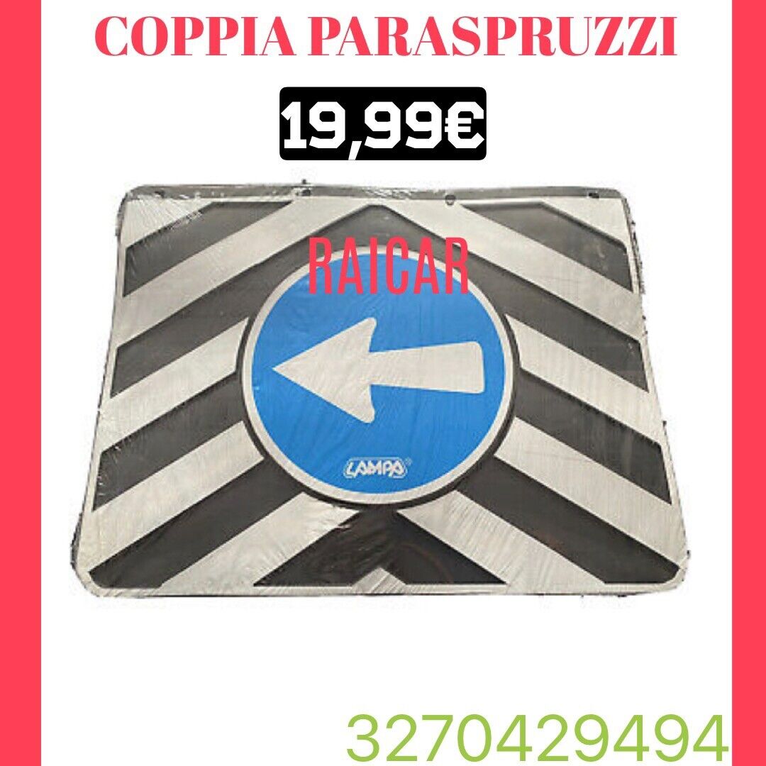Coppia Paraspruzzi 35x45 Lampa Camion Art 14233 Con Segnali E Striscie