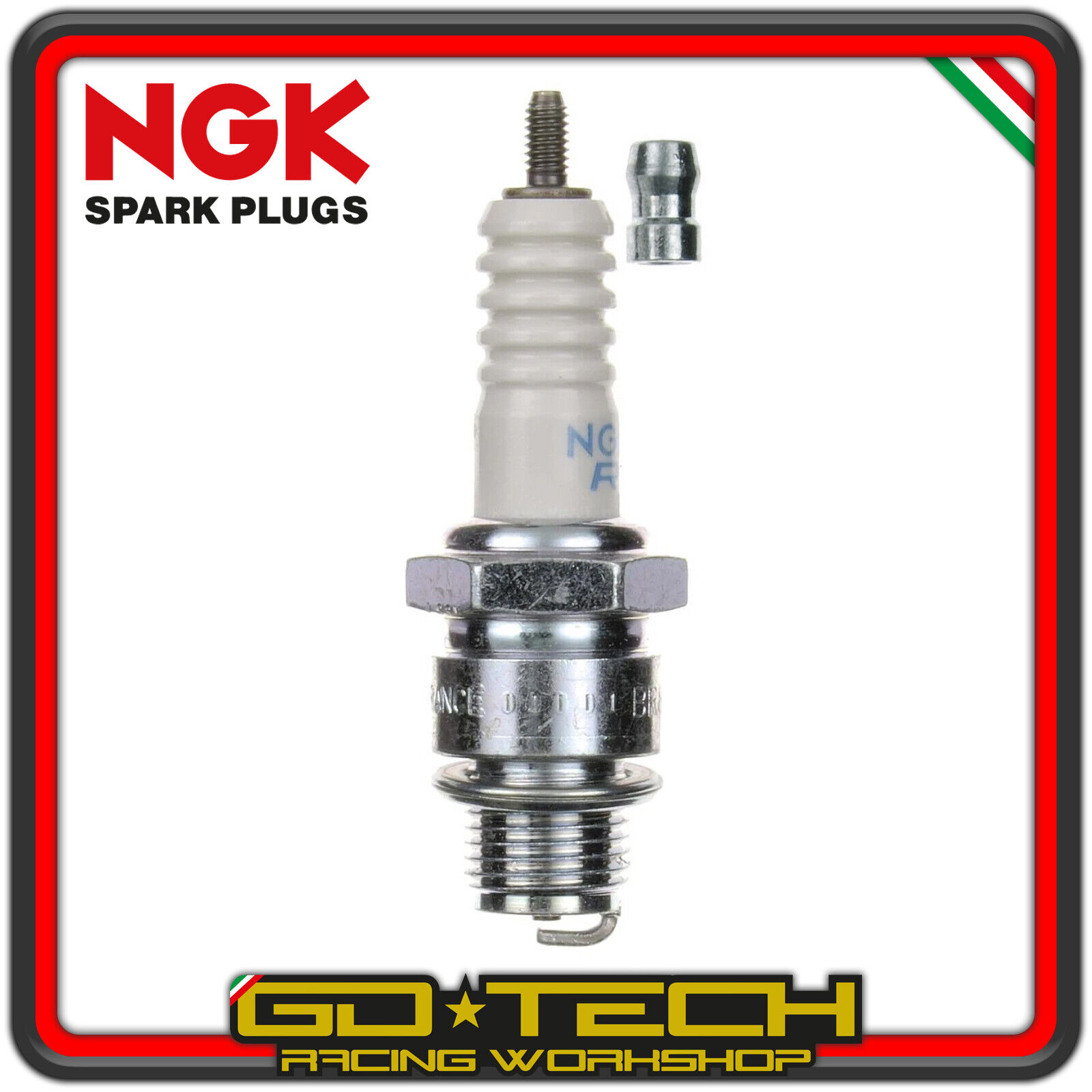 CANDELA NGK BR8HS a PASSO CORTO RESISTIVA con NOTTOLINO SVITABILE 4322 ORIGINALE