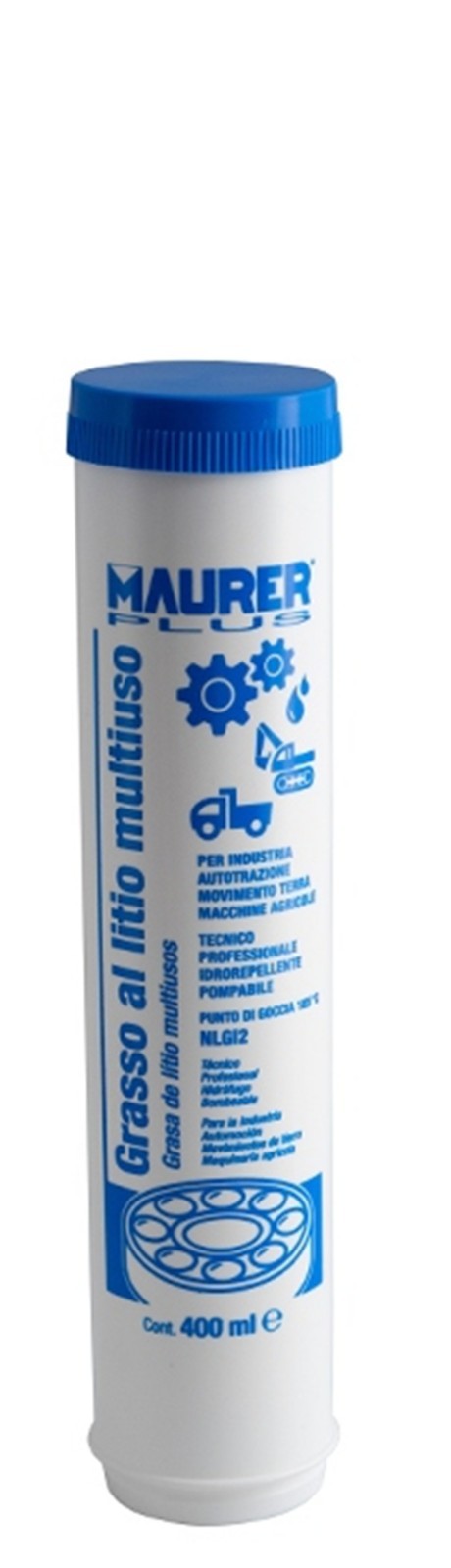 maurer plus ingrassatore grasso al litio multiuso ricarica per pistola 400 ml