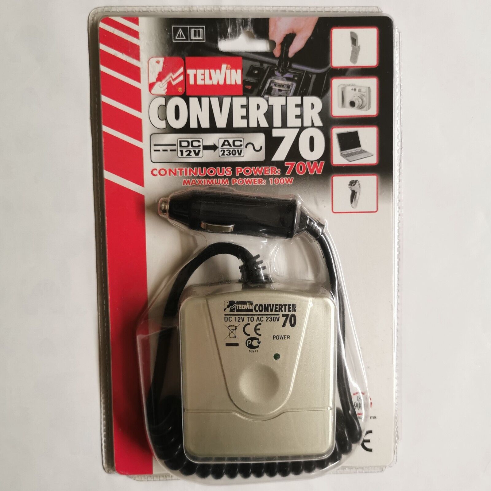 Caricatore - convertitore 12V-230V da auto - 829440 CONVERTER 70 TELWIN