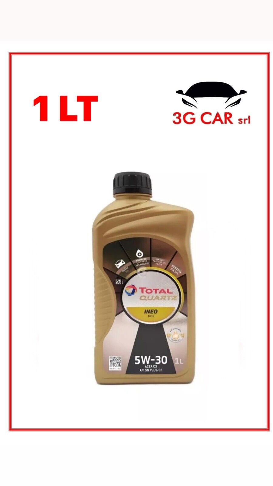 1 LT. Total Quartz Ineo MC3 5w-30 Olio Motore progettato per alte prestazioni