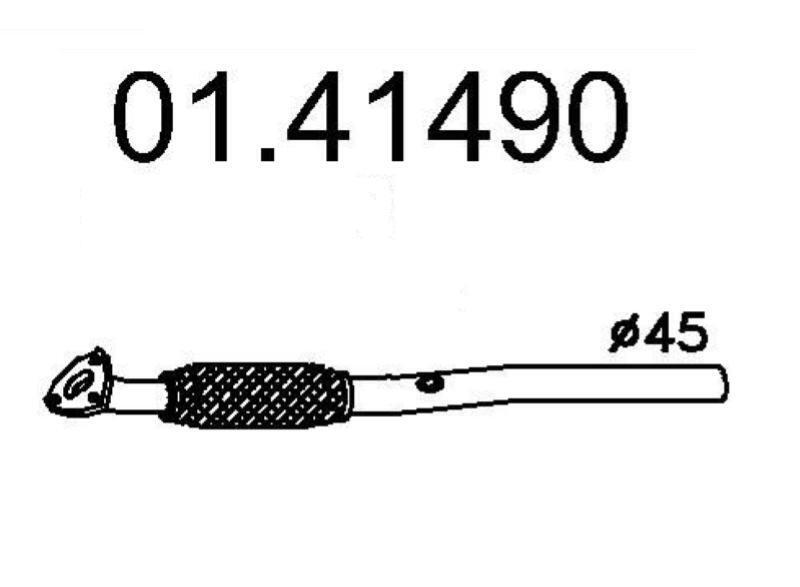 MARMITTA TUBO INTERMEDIO per OPEL CORSA C 1.2 55kw 1.2 Twinport 59kw 1.4 Twinpor
