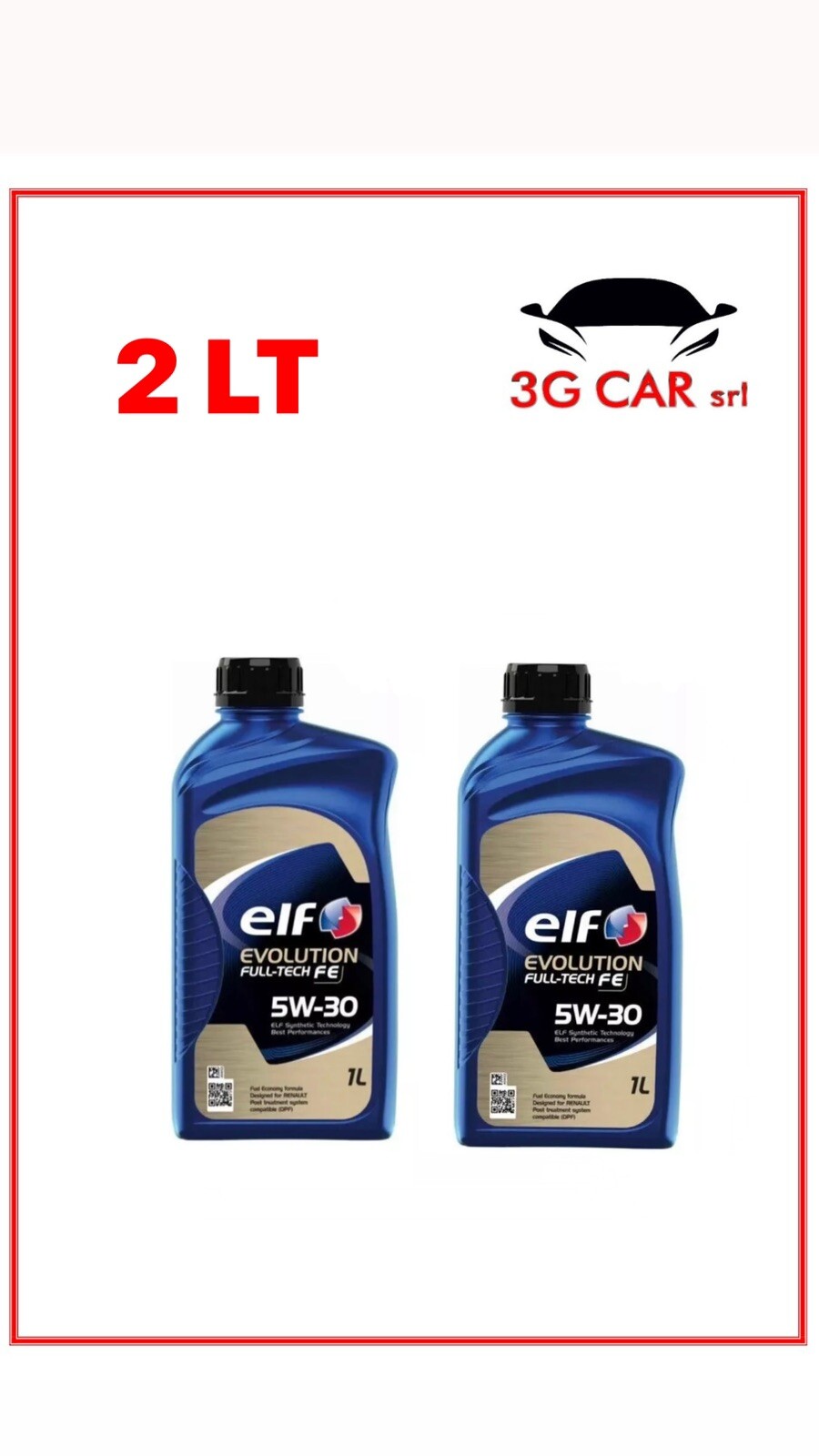2 LT.OLIO MOTOR ELF EVO. C4 FULLTECH FE 5W30 RN0720 RENAULT DACIA NISSAN CLIO