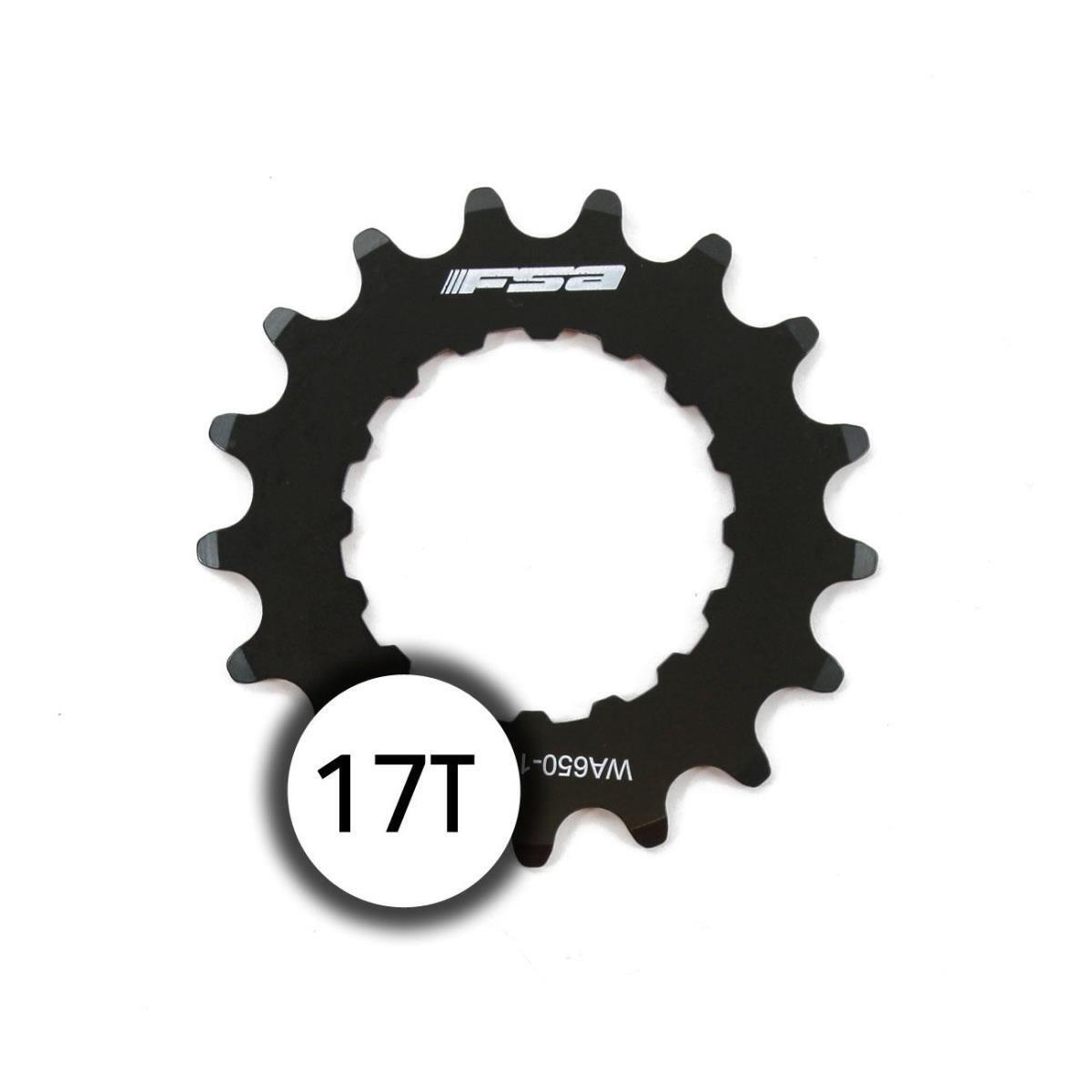 corona 17t ingranaggio ebike bosch wa650 acciaio inox nero FSA Cassetta pignoni