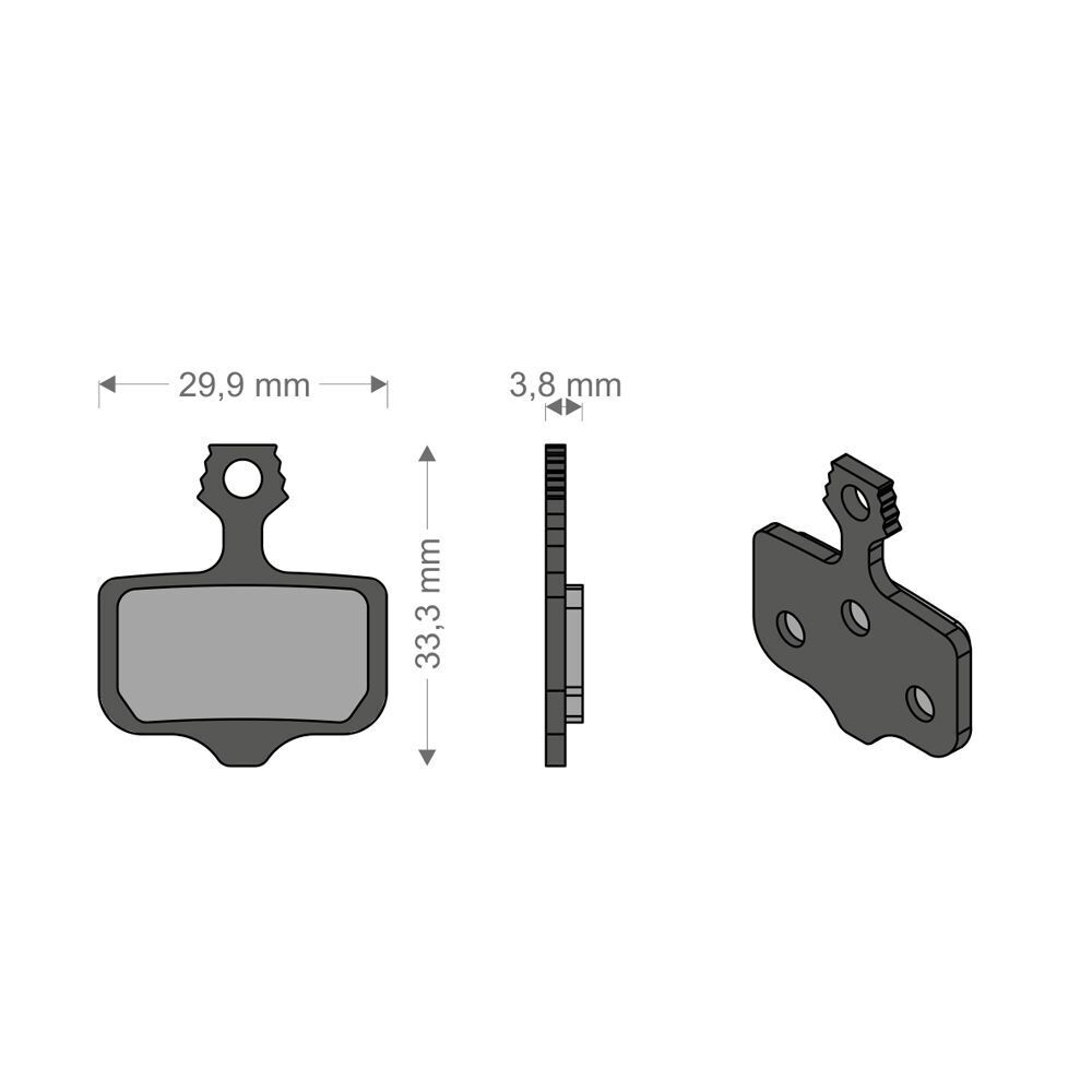 Brenta Pastiglie freno Bicicletta Organic AVID ELIXIR 1-9 CR-R/SRAM XX-XO