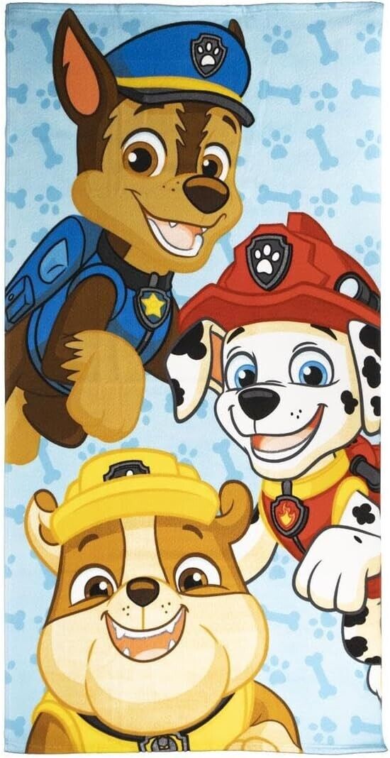Telo Mare Paw Patrol Personaggi Multicolore in Poliestere 70 x 140cm Per Bambini