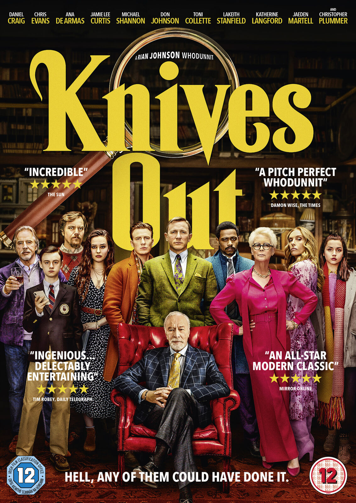 Knives Out (DVD) Don Johnson Ana de Armas Christopher Plummer LaKeith Stanfield