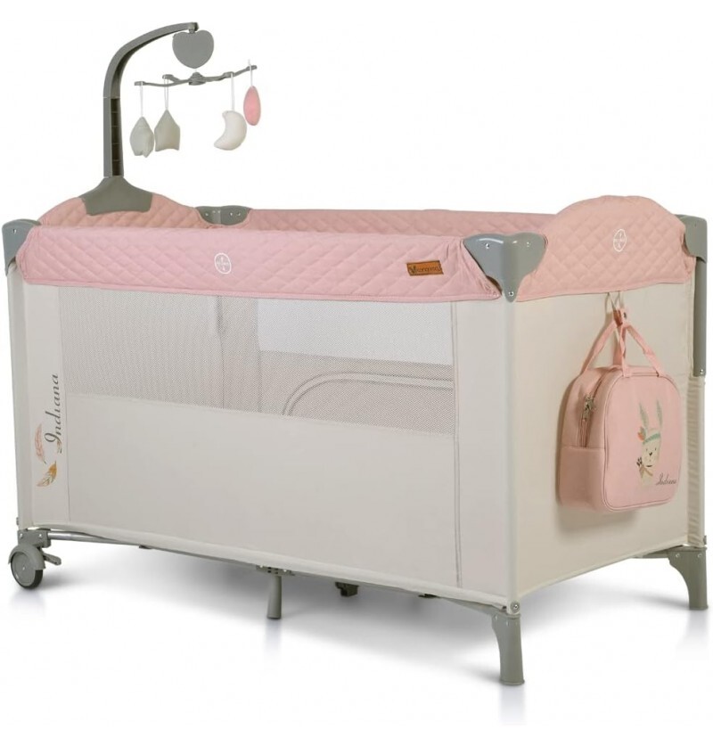 CANGAROO Lettino Culla Neonato da Campeggio Viaggio Pink - Indiana