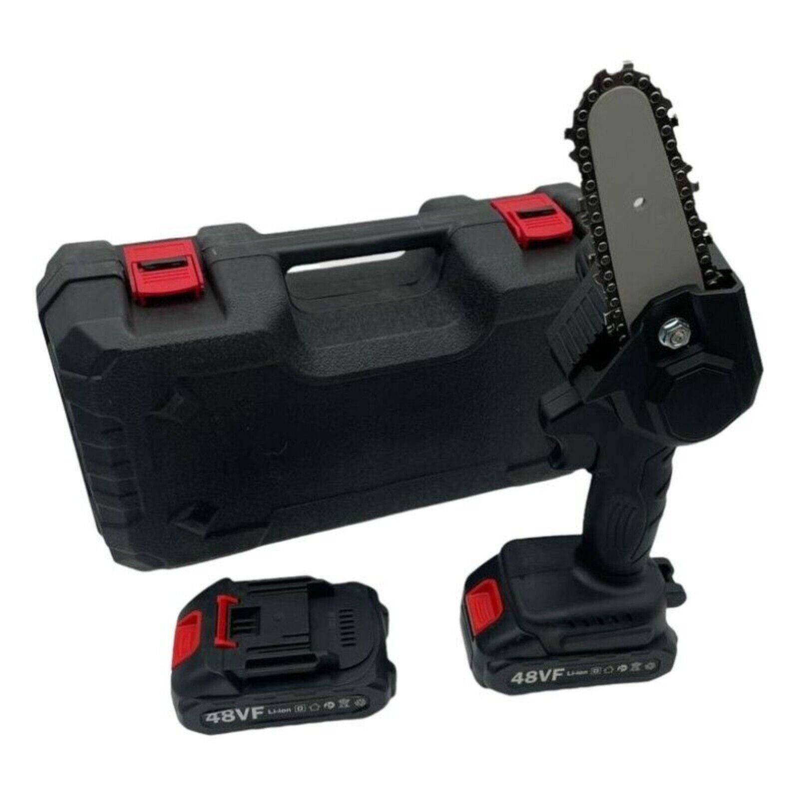 MINI MOTOSEGA A BATTERIA 48V 4 POLLICI LUBRIFICATA OLIO ELETTROSEGA TAGLIARAMI