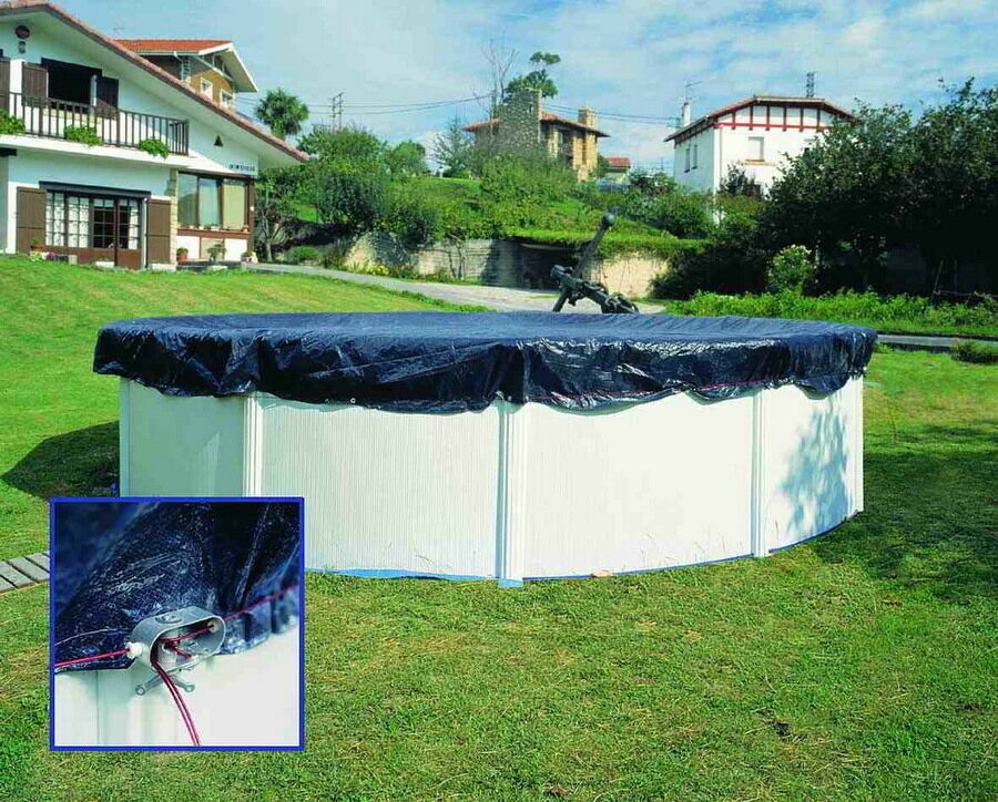 COPERTURA INVERNALE PISCINA GRE OVALE CM 730 X 375 CM CM 120 GR.