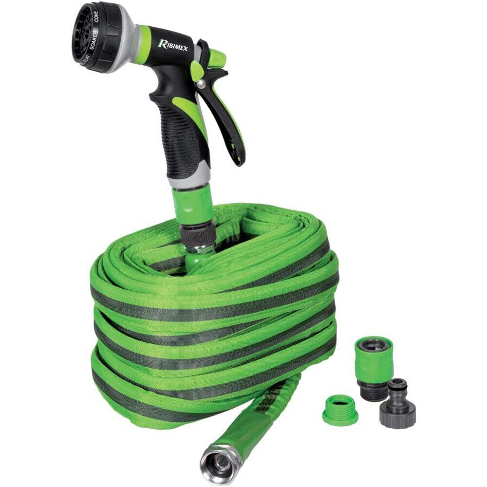 TUBO GIARDINO IRRIGAZIONE FLATEX PIATTO TESSUTO GIARDINAGGIO Ø15mm L.30m RIBIMEX