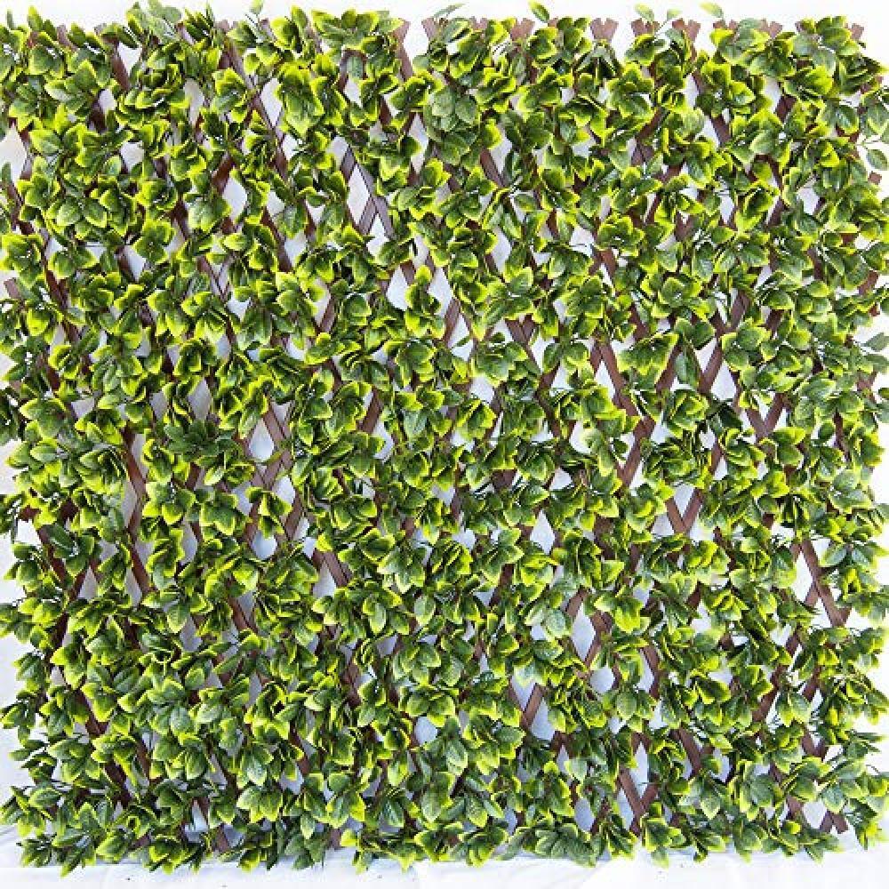 Tenax Siepe Artificiale con Foglie 3d su Traliccio Estensibile in PVC, Divy 3D T