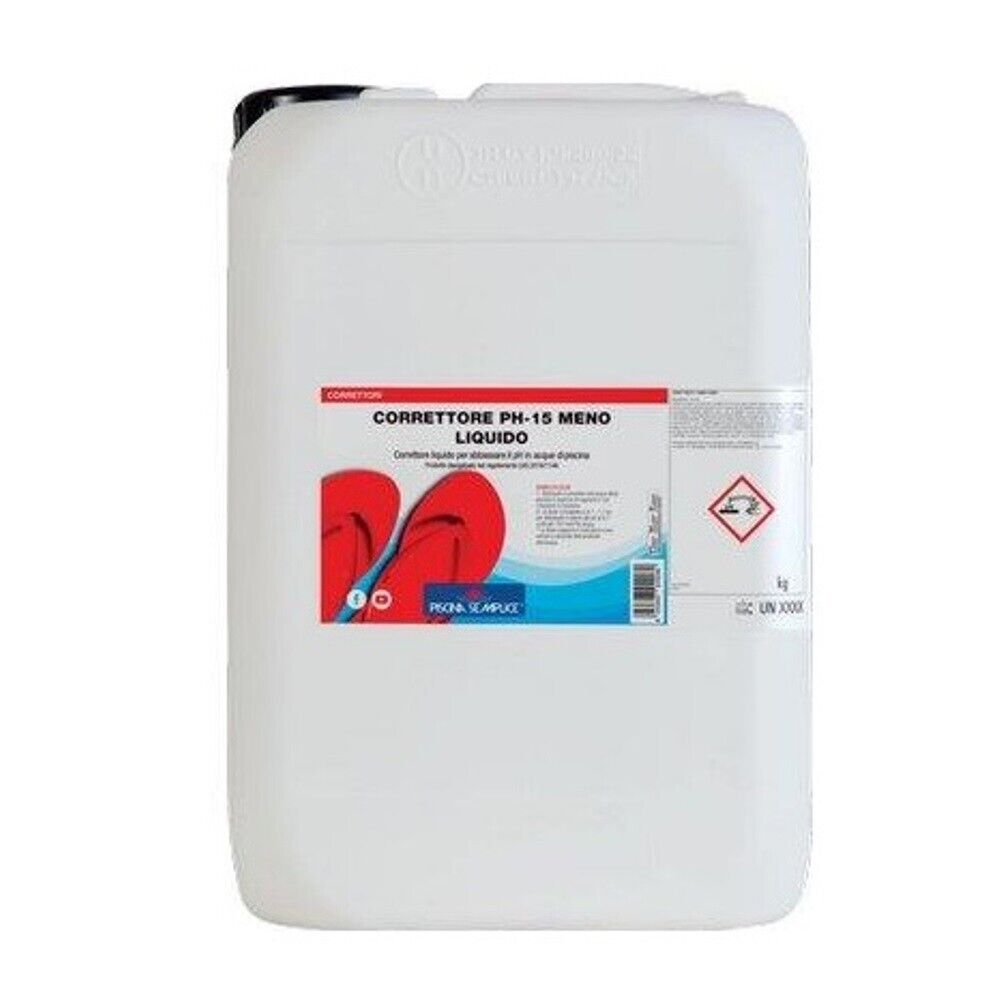 REGOLATORE PH MENO RIDUTTORE ABBASSA PH TRATTAMENTO ACQUA PISCINA 5,5 LT LIQUIDO