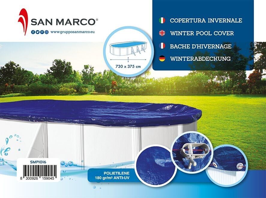Copertura invernale per piscina fuori terra GRE 7,30x3,75