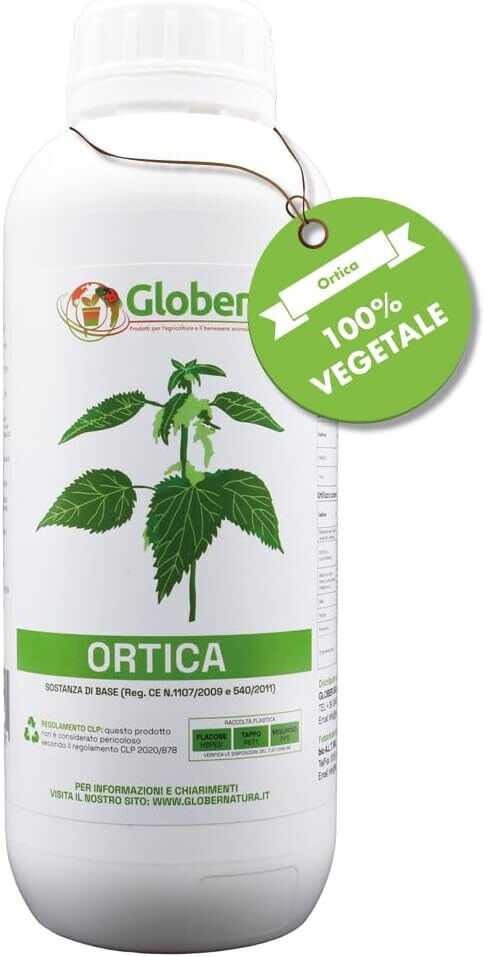GLOBER Macerato di Ortica 1 litro - Antiparassitario e Insetticida Naturale