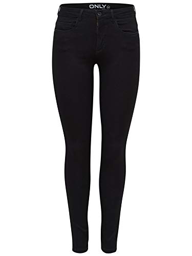 Only Onlroyal Reg Skinny Fit, Jeans Donna, Nero, Xl / 34L