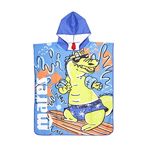 Mares Aquazone Seaside Poncho Junior, Poncho In Microfibra Mare E Nuoto Per Bambino, Coccodrillo, Taglia Unica