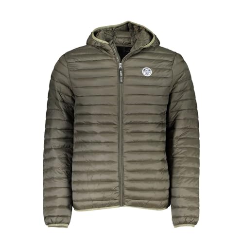 North Sails Giacca Uomo Verde Con Cappuccio Manica Lunga, Verde, Xx-Large