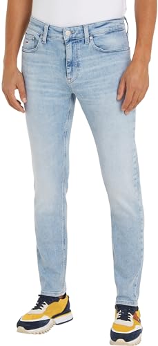 Tommy Jeans Jeans Uomo Slim Tapered Fit, Blu (Denim Light), 31W/32L