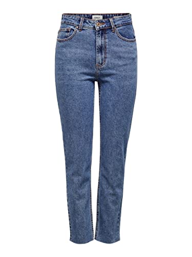 Only 15171549, Jeans Straight Donna, Blu, W26/L30