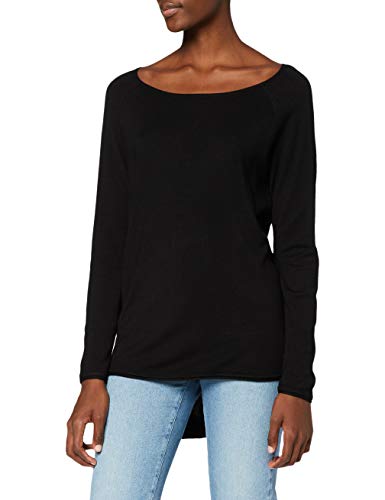 Only Onlmila Lacy L/S Long Pullover Knt Noos Felpa, Black, Xs Donna