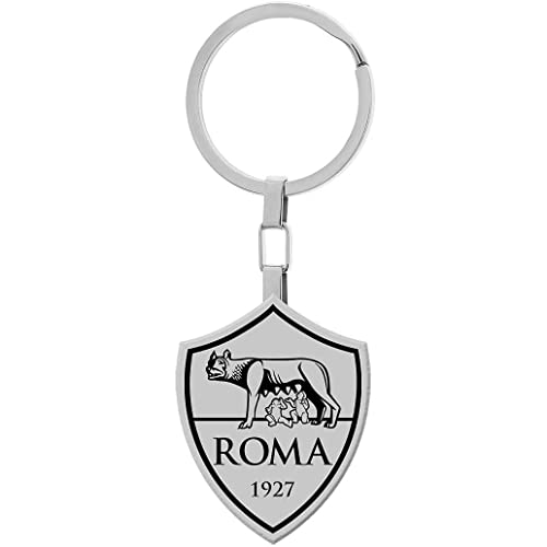 Portachiavi Da Unisex Della Squadra As Roma Della Collezione Roma - Gioielli Squadre. Portachiavi In Acciaio. Dimensione Ciondolo: 30 Mm Circa. La Ref