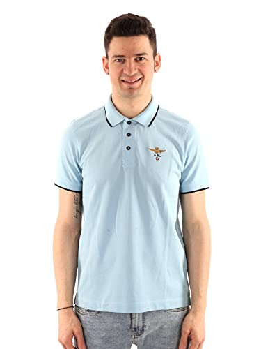 Aeronautica Militare Polo Uomo Po1308 Colore Celeste Taglia L