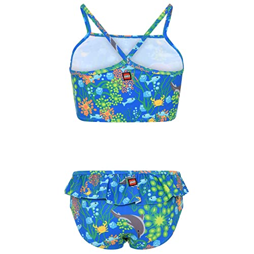 Lego Mädchen Bikini Set Upf 50+ Sonnenschutz Lwada 302, Blu, 98 Bambina