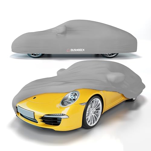 Bushbock Premium Cover Premium - Telo Di Copertura Per Auto Per Interni Porsche O Simili, In Raso, Per Interni, 2 Colori, 4 Misure (Grigio Argento, M)
