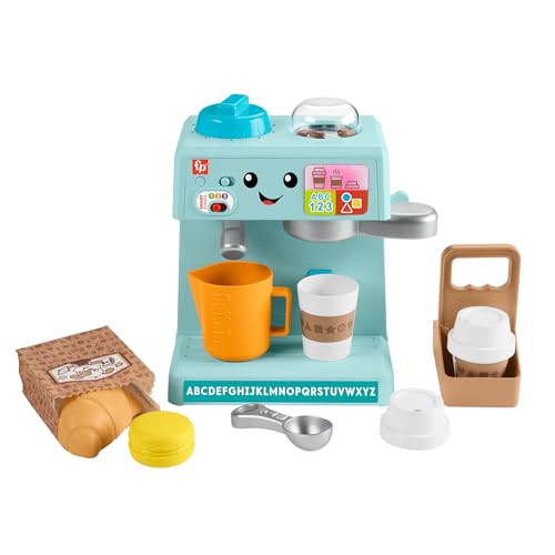 Fisher-Price - La Mia Prima Macchinetta Del Caffè, Set Smart Stages Per L'Apprendimento Con Pulsanti, Musica E Suoni, 2 Tazze E 8 Accessori Inclusi, G