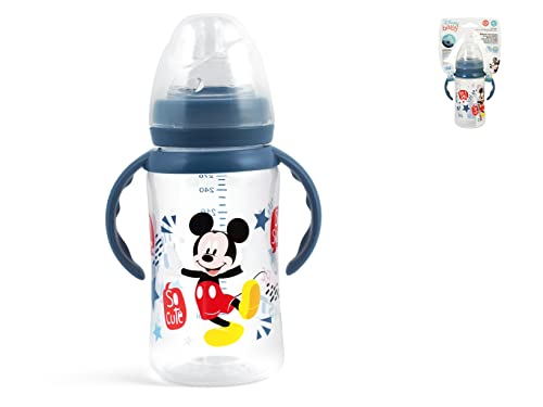 Lulabi Disney Mickey Icon Biberon Con Manici, Polipropilene, 210Ml