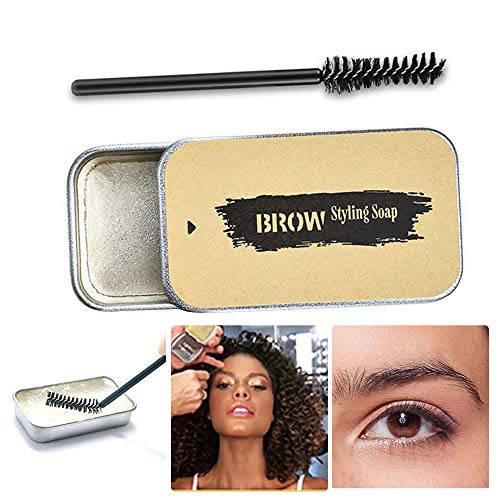 Gel Sopracciglia,Eyebrow Soap Kit,Brow Pomade,Eyebrow Gel Clear,Brows Styling Soap,Long Lasting Waterproof Smudge Proof Eyebrow Styling Pomade For Nat