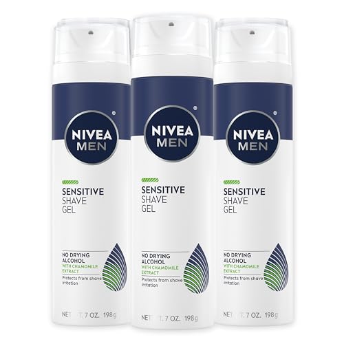 Nivea Men Nivea Uomini Rasatura Sensitive Gel - Protegge La Pelle Sensibile Da Shave Irritazione - 7 Once. Can (Pacchetto Di 3)