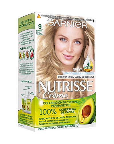 Garnier Nutrisse Creme Coloración Permanente Con Mascarilla Nutritiva De Cuatro Aceites - Rubio Muy Claro 9.0