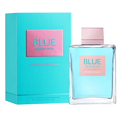 Banderas Perfumes, Blue Seduction Woman, Eau De Toilette Spray Per Donne, Fragranza Floreale Acquatica, 200 Ml