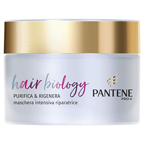 Pantene Pro-V Maschera Professionale, Maschera Capelli, Per I Capelli Grassi Alla Radice E Fibre Danneggiate, Hair Biology Purifica E Rigenera, 160Ml