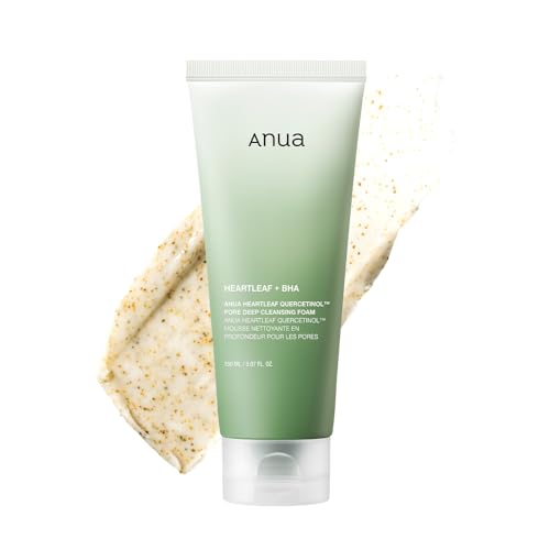 Anua Heartleaf Schiuma Detergente Per Pori Profondi Con Quercetinolo, 5,07 Fl Oz (150 Ml)