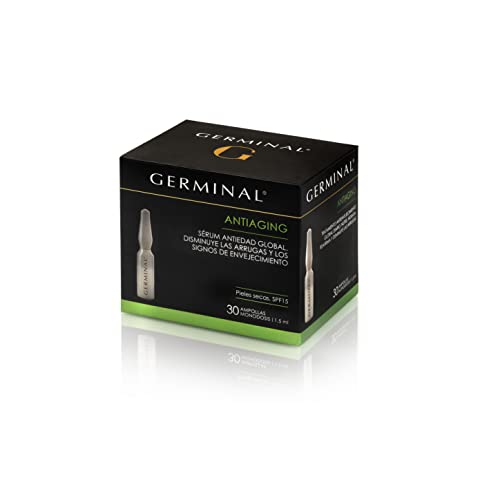 Germinal Antiaging Notte E Giorno - Siero Concentrato In Fiale Per Viso Antirughe E Antietà Con Olio Di Rosa Mosqueta, Vitamina E, E Estratti Di Kigel