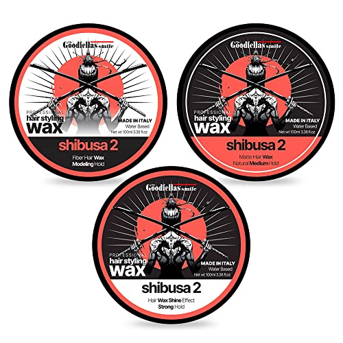 The Goodfellas’ Smile Set 3 Cere Capelli Shibusa 2 100Ml Effetto Bagnato, Effetto Naturale, Effetto Fibro-Modellante