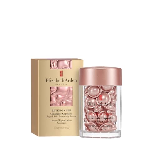 Elizabeth Arden Retinol + Hpr, Capsule Di Siero Con Ceramidi E Retinolo Ad Alta Efficacia, Riduce Le Linee Di Espressione E Le Rughe, Ottimizza La Com