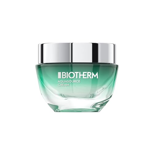 Biotherm Aquasource Cream, Per Pelli Normali E Miste, Azione Lenitiva, Idratazione 48H, Arricchita Con Life Plankton E Mannosio, Crema Idratante, 50 M