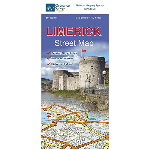 Limerick Street Map | Enlarged City Centre Map | Ordnance Survey Ireland | Osi Limerick Street Map | Limerick | City Centre | Street Map | Maps | Adve