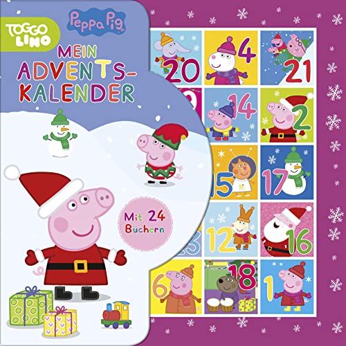 Peppa Pig Adventskalender: 24 Büchlein Aus Stabiler Pappe Mit Aufhängern In Wiederverschließbarer Box. Für Kinder Ab 3 Jahren.