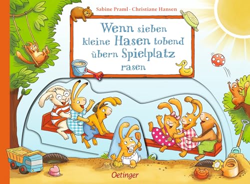 Wenn Sieben Kleine Hasen Tobend Übern Spielplatz Rasen