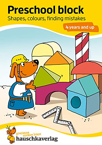 Kindergarten Activity Book From Age 4 Years - Shapes, Colours, Spot The Difference - For Kids, Boy And Girl: Colourful Puzzle Block - Fun Educational