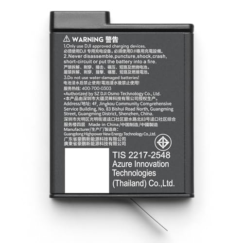Batteria Extreme Plus (1950 Mah) Per Osmo Action, Compatibilità: Osmo Action 5 Pro, Osmo Action 4, Osmo Action 3