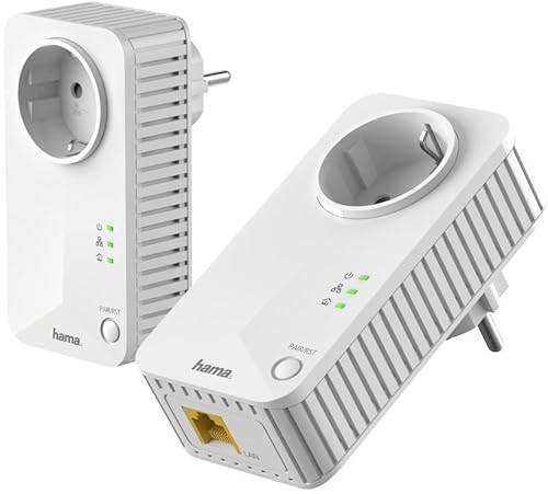 Hama Socket Powerline 600 Mbps Bianco